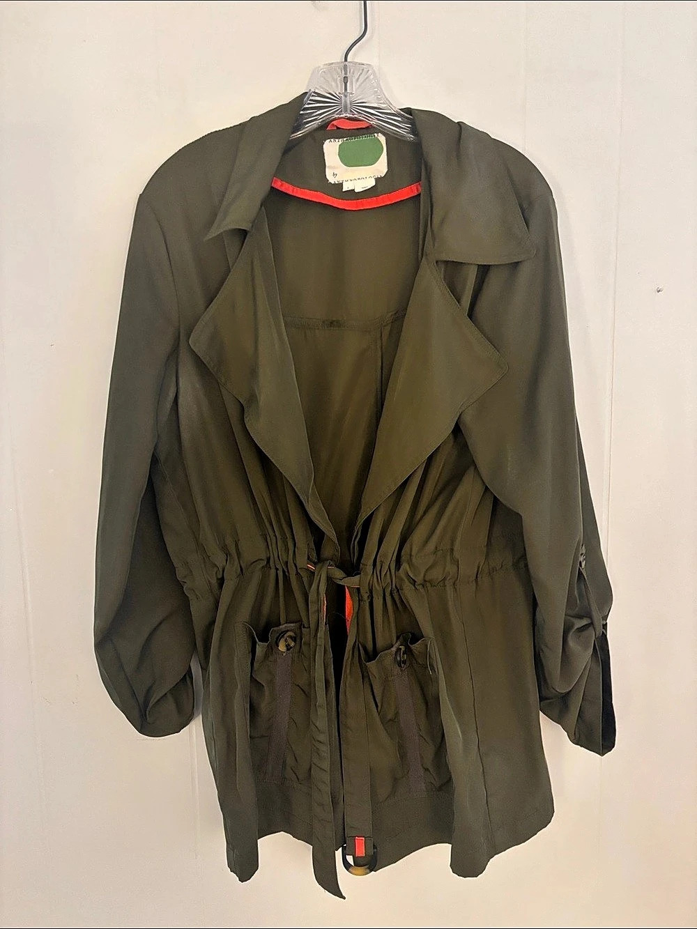 Anthropologie Women's Olive Utility Jacket Size Large